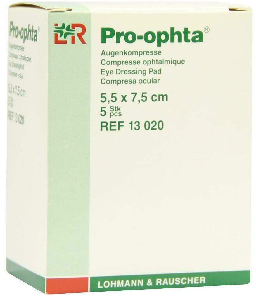 Pro Ophta Kompressen 5,5 X 7,5 cm Unsteril 5 Stück