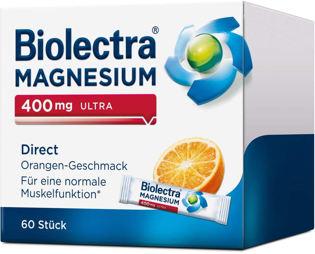 Biolectra Magnesium 400 mg ultra Direct Orangengeschmack 60 Pellets