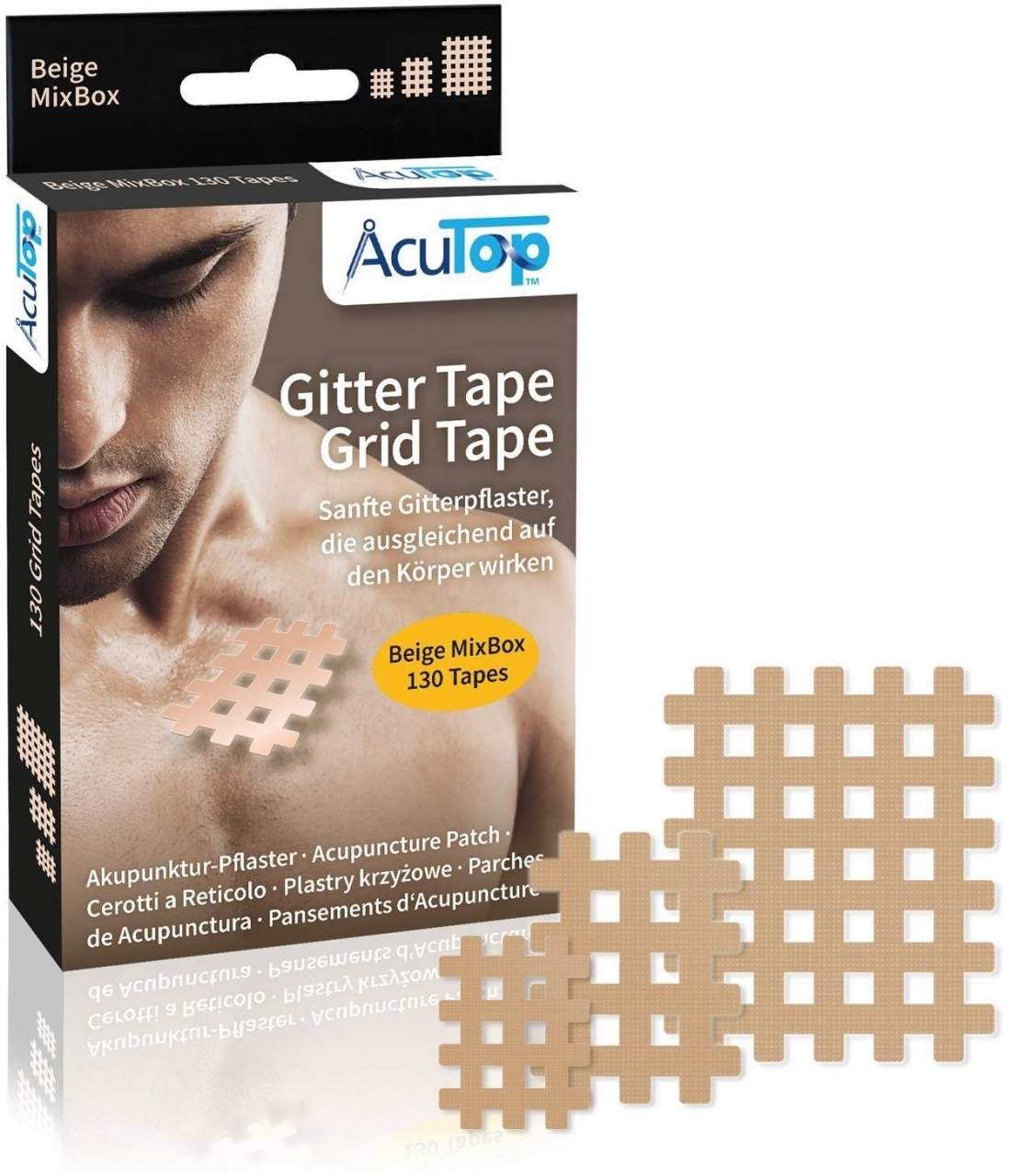 Acutop Gitter Tape Beige MixBox in 3 Größen