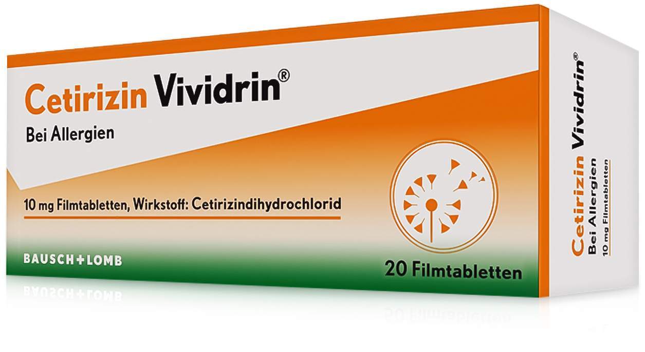 Cetirizin Vividrin 10 mg 20 Filmtabletten