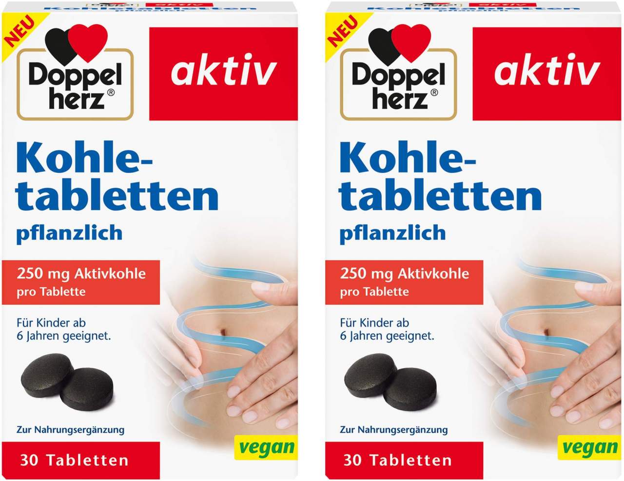 Doppelherz aktiv Kohletabletten 2 x 30 Tabletten