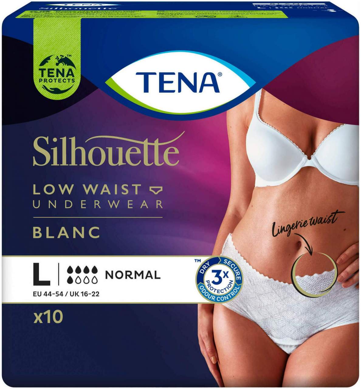 Tena Silhouette Normal L Blanc 6 X 10 Stück
