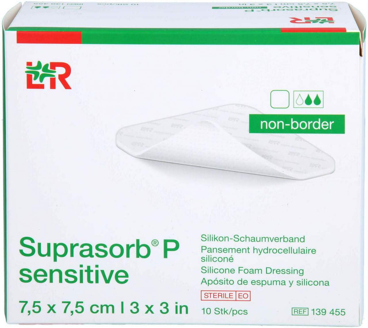 Supraxorb P Sensitive Pu-Schaumv.Non-Bor.7,5 X 7,5 10 Stk