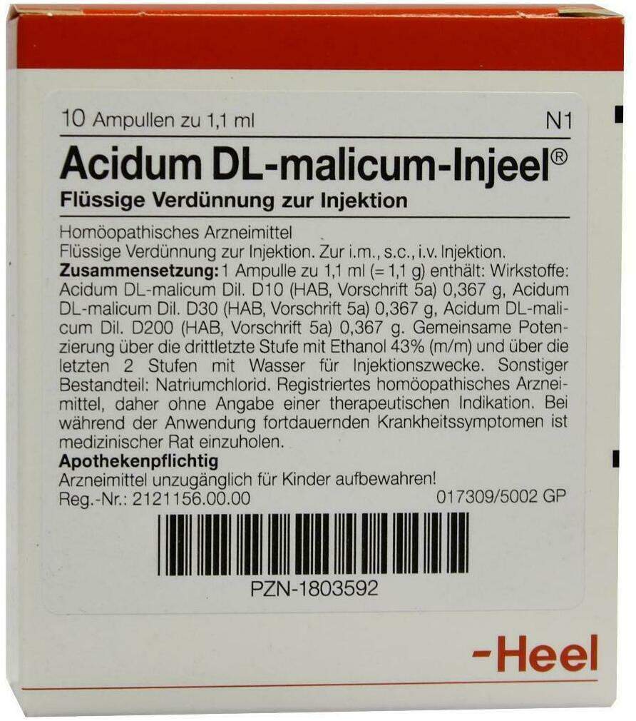 Acidum Dl Malicum Injeele 1,1 ml