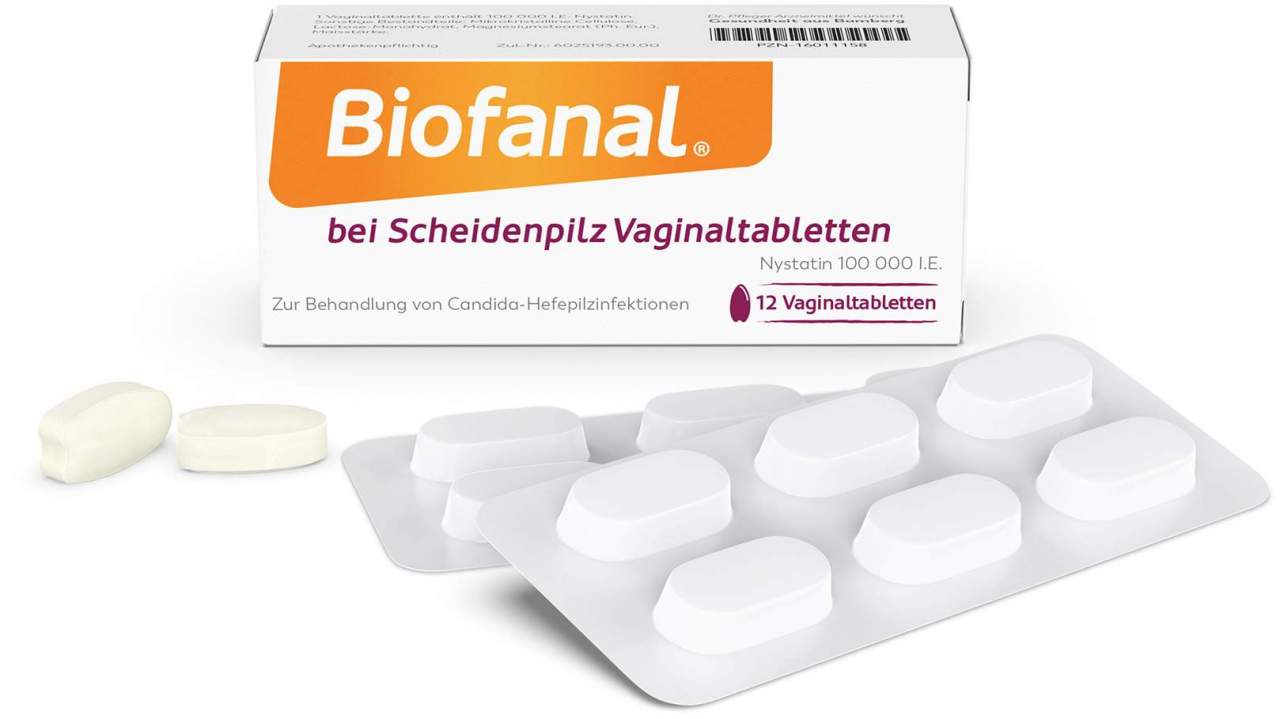 Biofanal bei Scheidenpilz 100 000 I.E. Vaginaltabletten 12 Stück