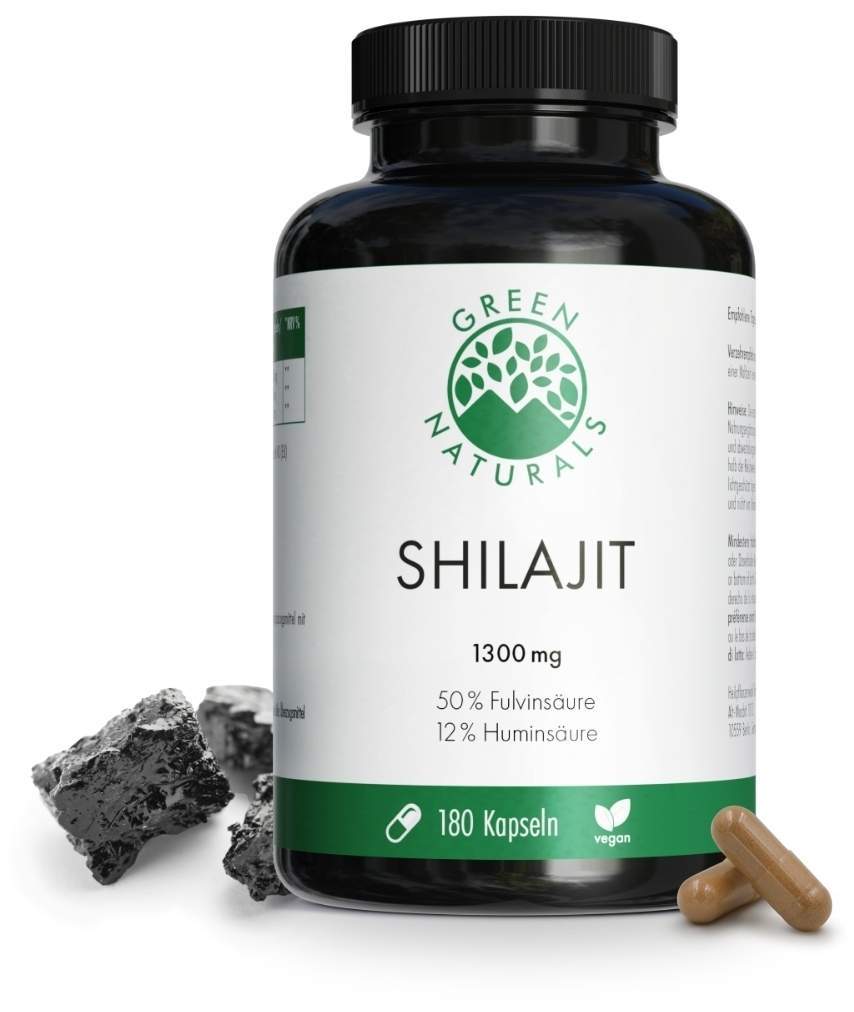 Green Naturals Shilajit 1300 mg 180 Kapseln