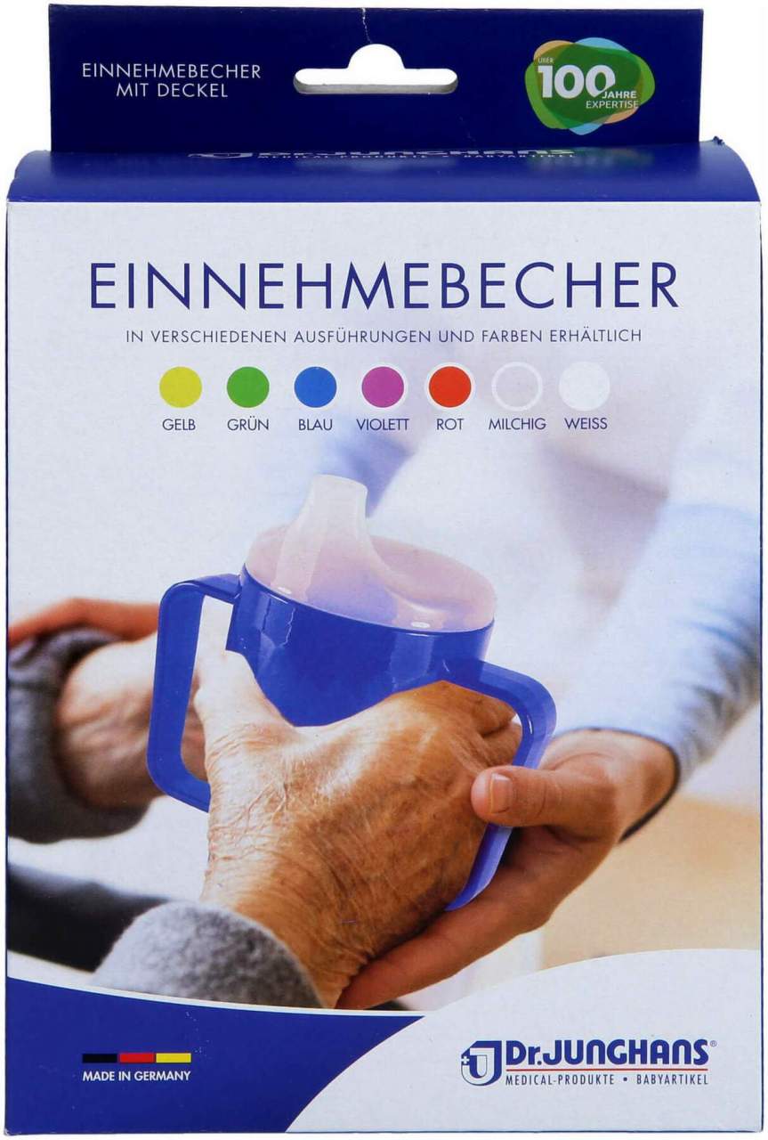 Einnehmebecher Mit 2 Griffen und 2 Deckeln 4 und 12mm Rot