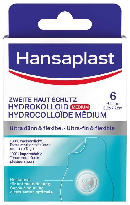 Hansaplast Zweite Haut Schutz Pflaster medium 6 Stück