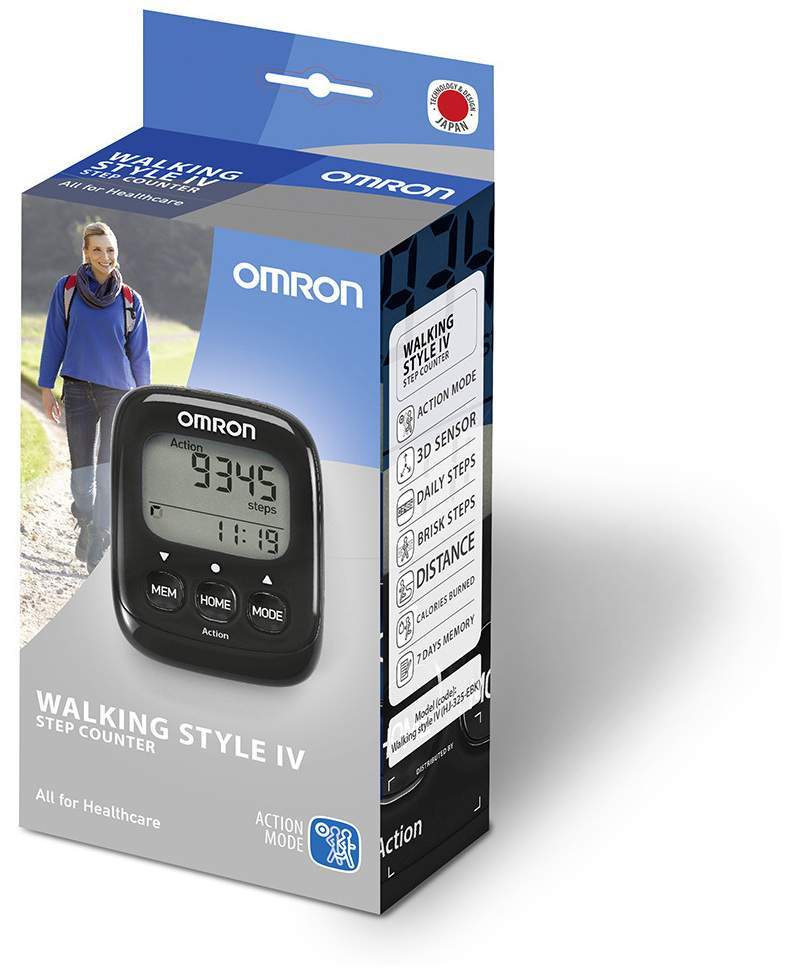 Omron Walking Style Iv Schrittzähler Schwarz 1 Stück
