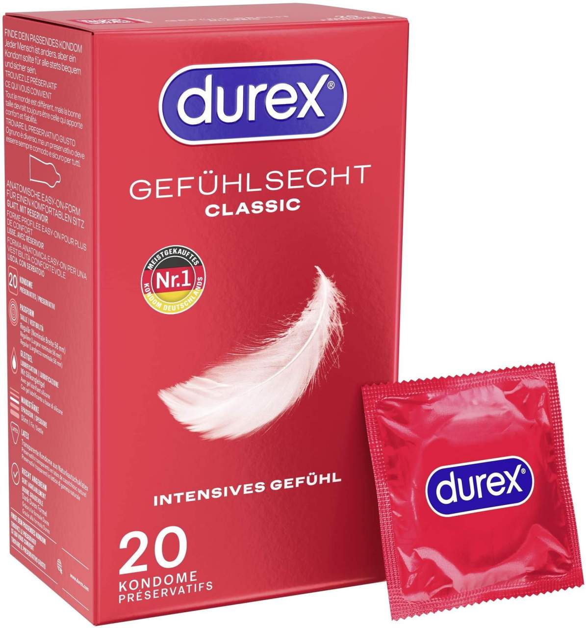 Durex Gefühlsecht classic 20 Kondome