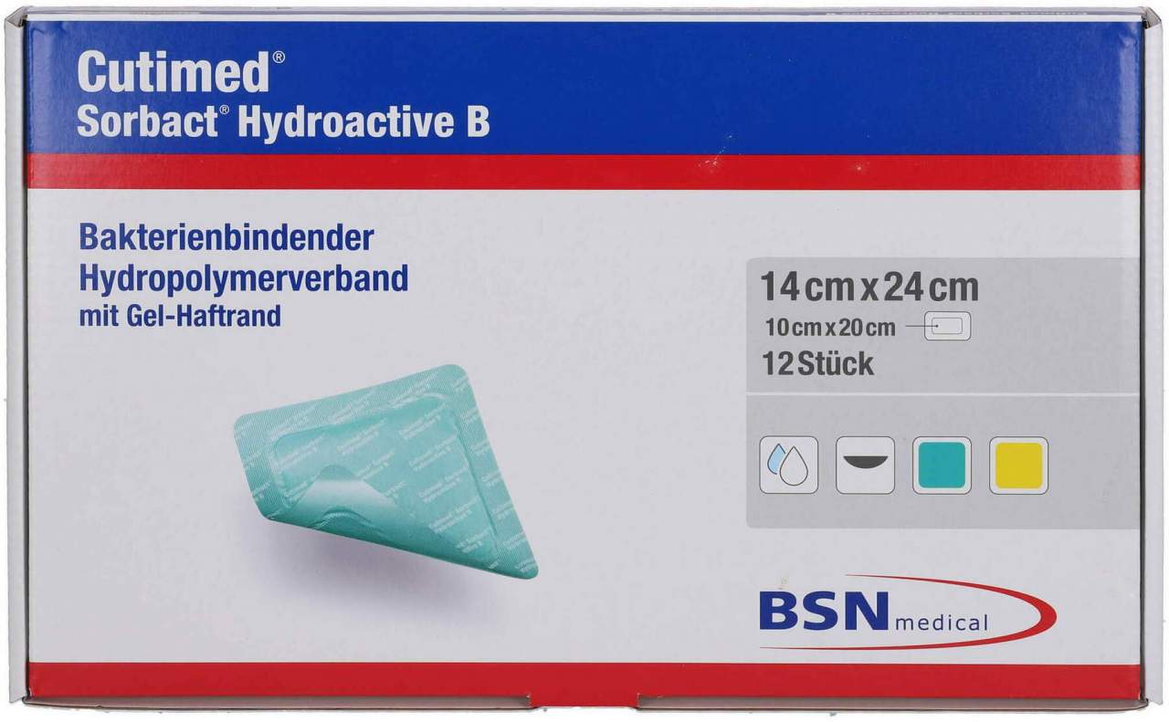 Cutimed Sorbact Hydroactive B Gel-V.14x24 cm Haft.