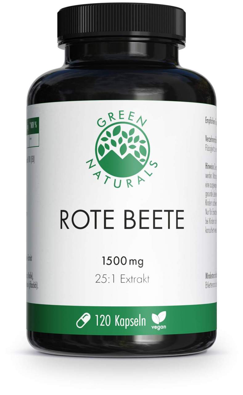Green Naturals rote Beete 1500 mg 120 Kapseln vegan
