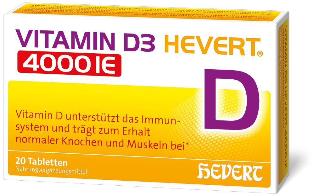 Vitamin D3 Hevert 4000 I.E. 20 Tabletten