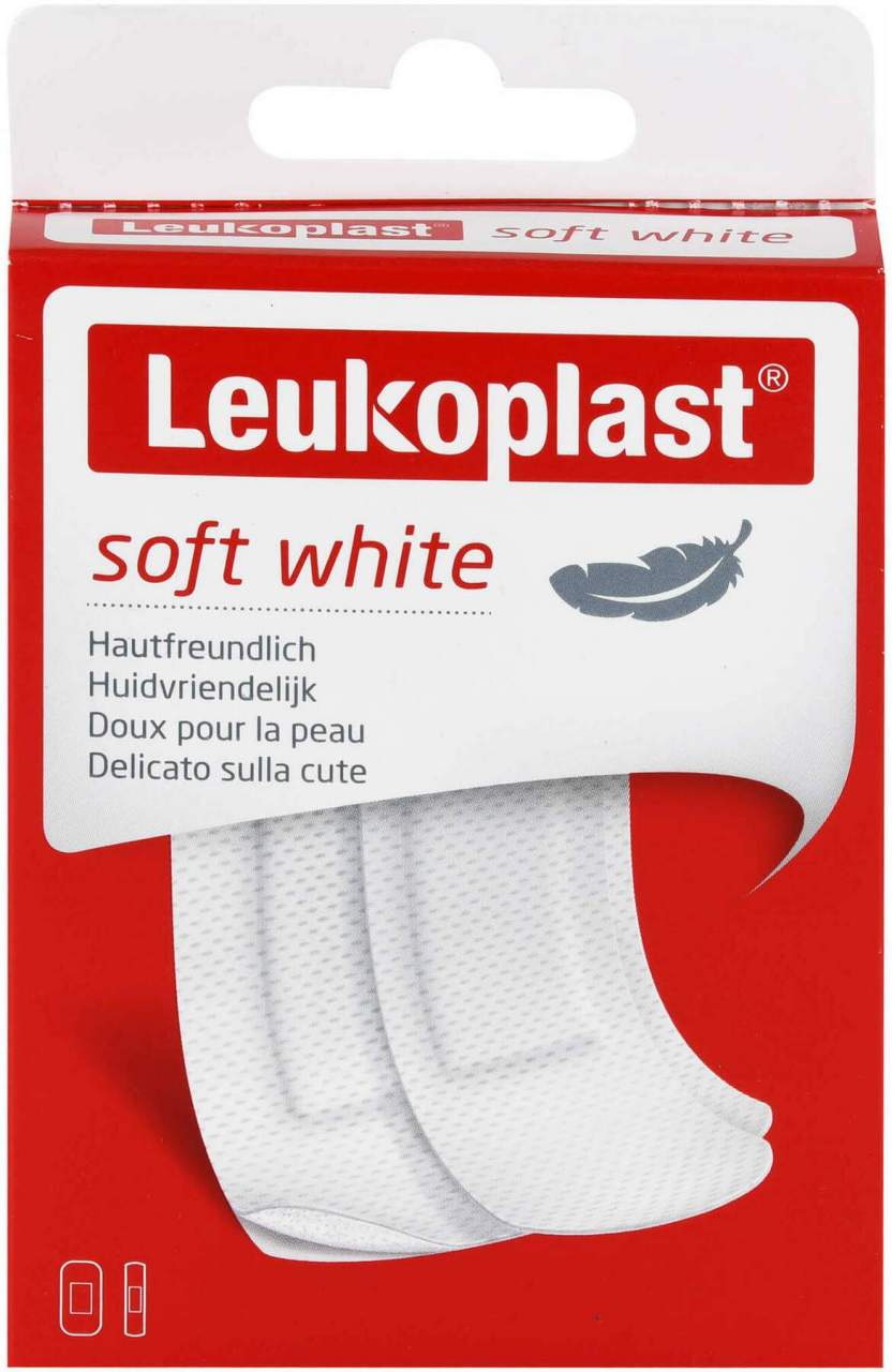 Leukoplast Soft White Strips 19x72mm 12 Stück und 38x72mm 8 Stück
