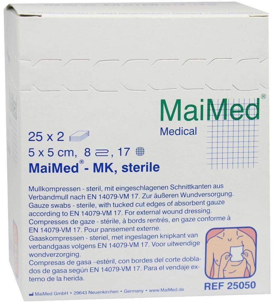 Mullkompressen 5x5 cm Steril 8fach