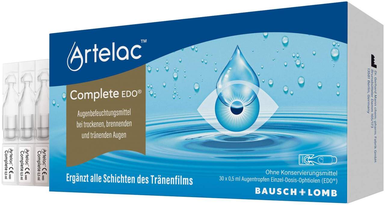 Artelac Complete EDO Augentropfen 30 x 0,5 ml