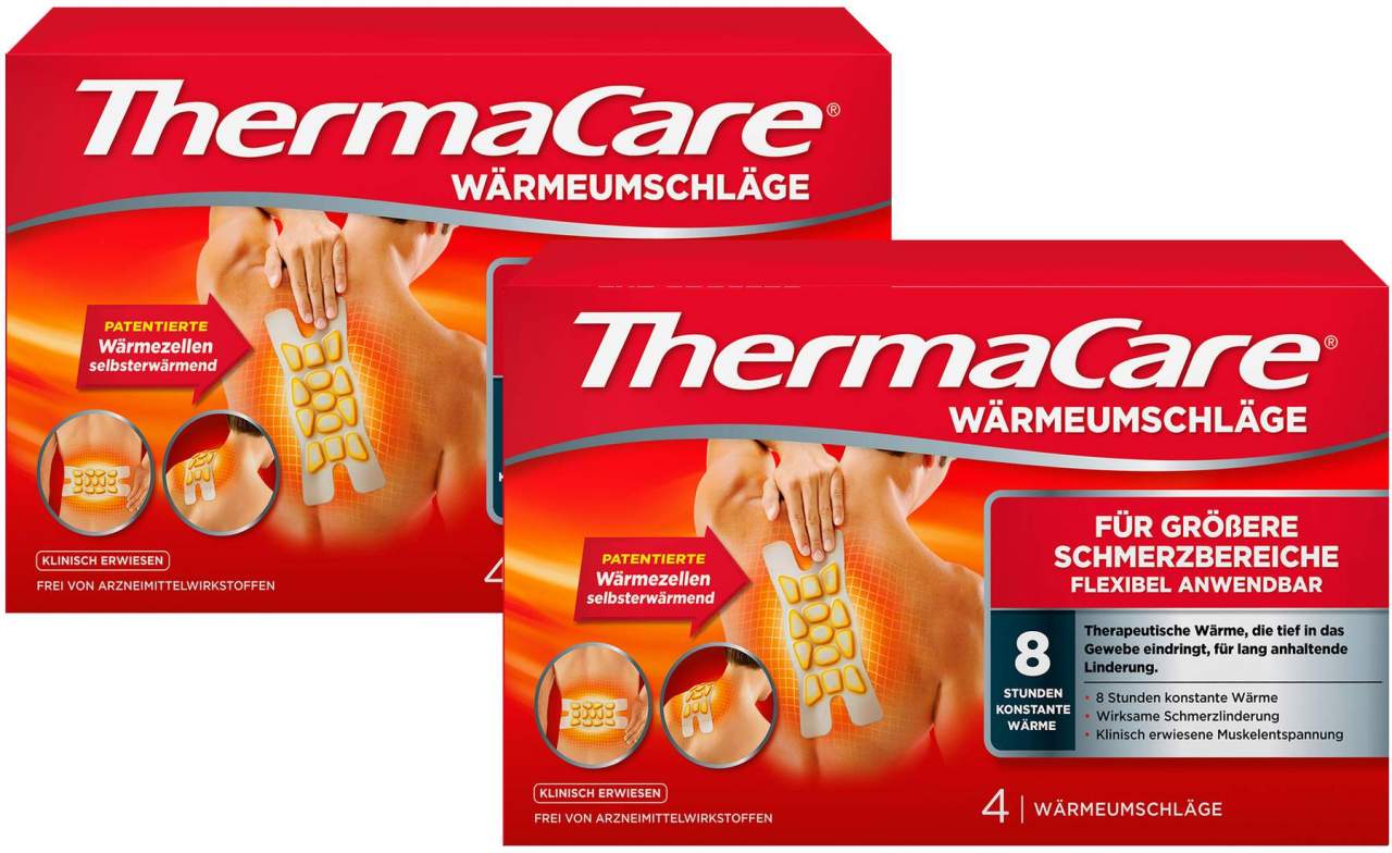 Thermacare für größere Schmerzbereiche 2 x 4 Stück