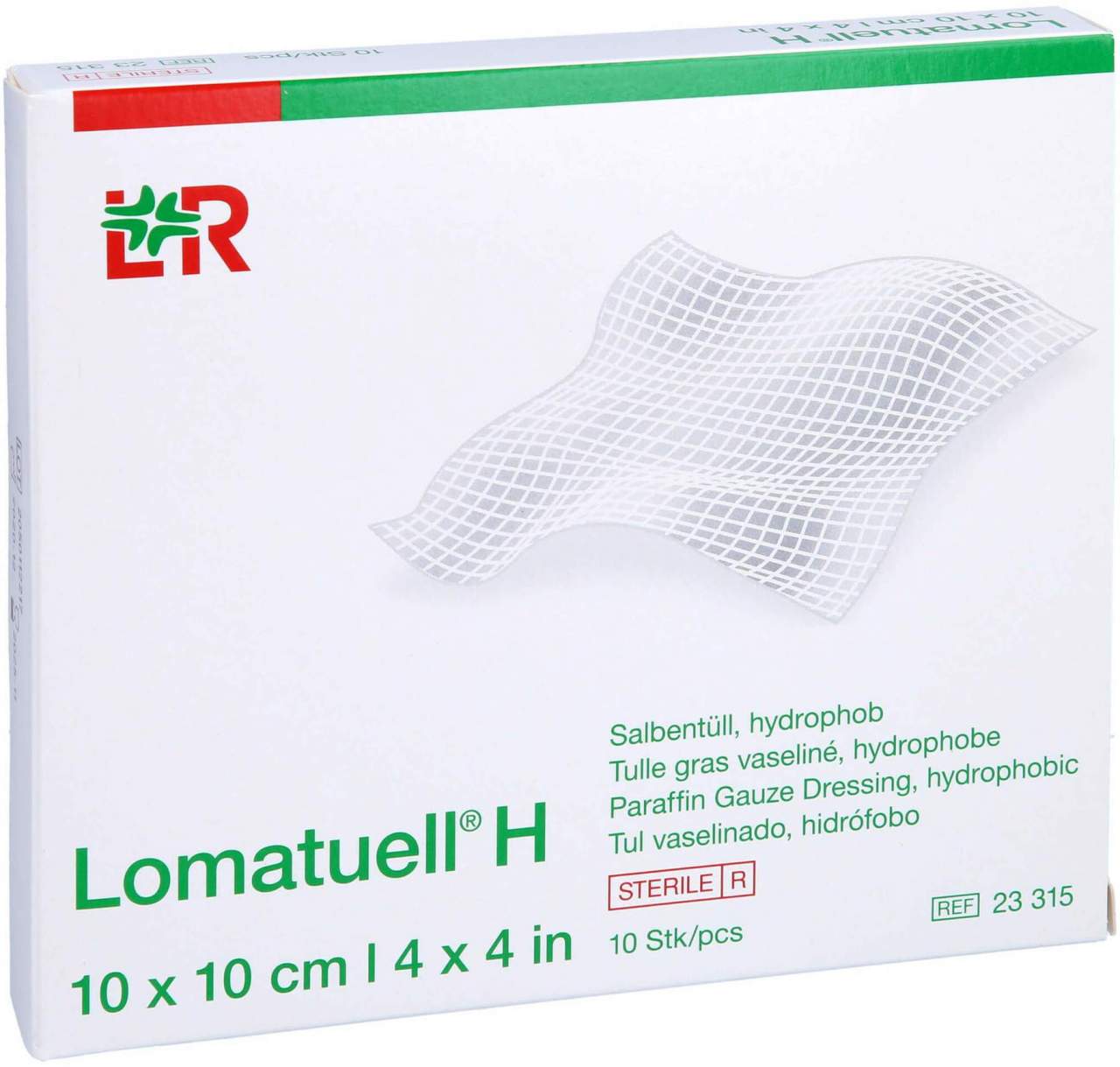 Lomatuell H Salbentüll 10 X 10 cm Steril 10 Stück