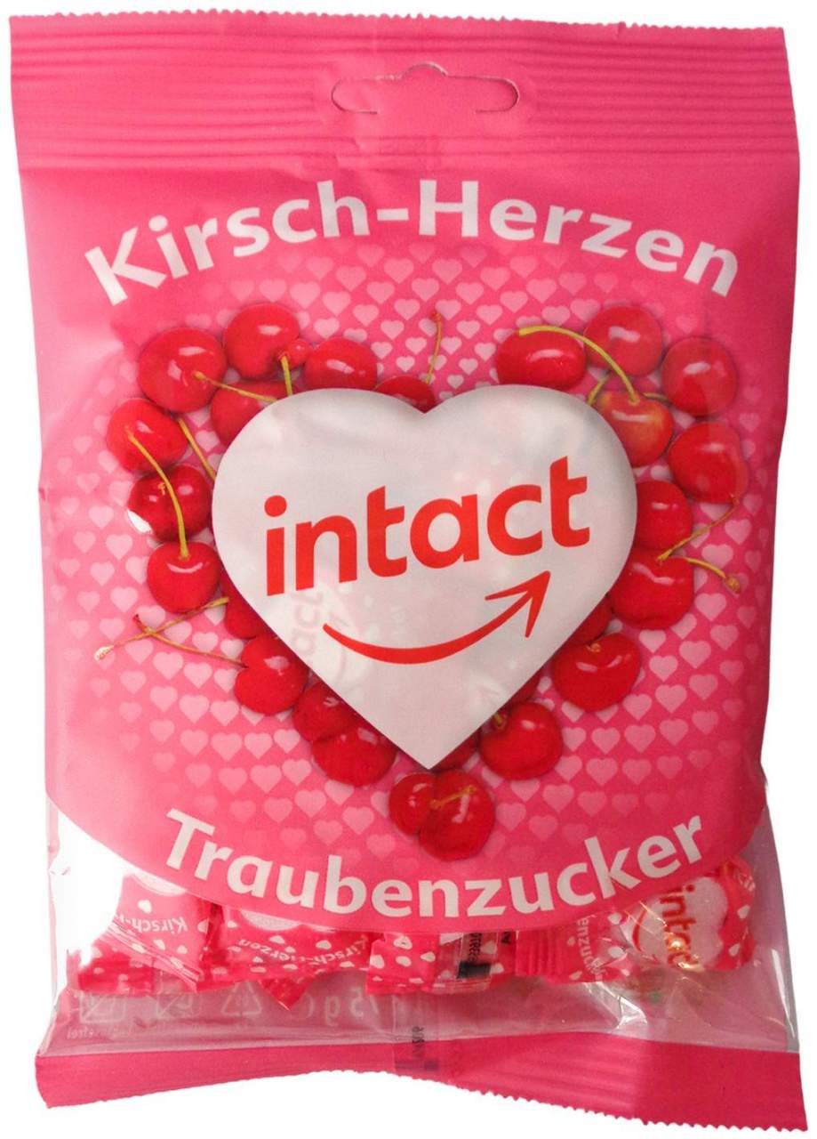 Intact Traubenzucker Beutel Herzen 75g
