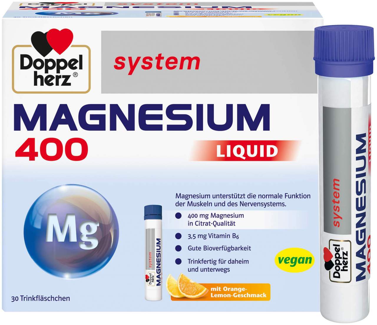 Doppelherz system Magnesium 400 Liquid 30 Trinkampullen