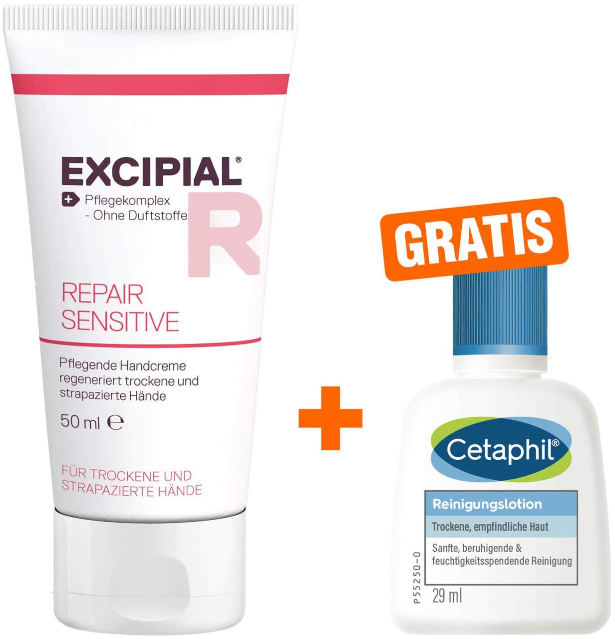 Excipial Repair Sensitive Creme 50 ml + gratis Cetaphil Reinigungslotion 29 ml