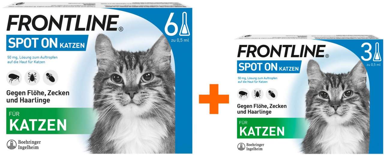 Frontline Spot on Katze 6+3 Pipetten