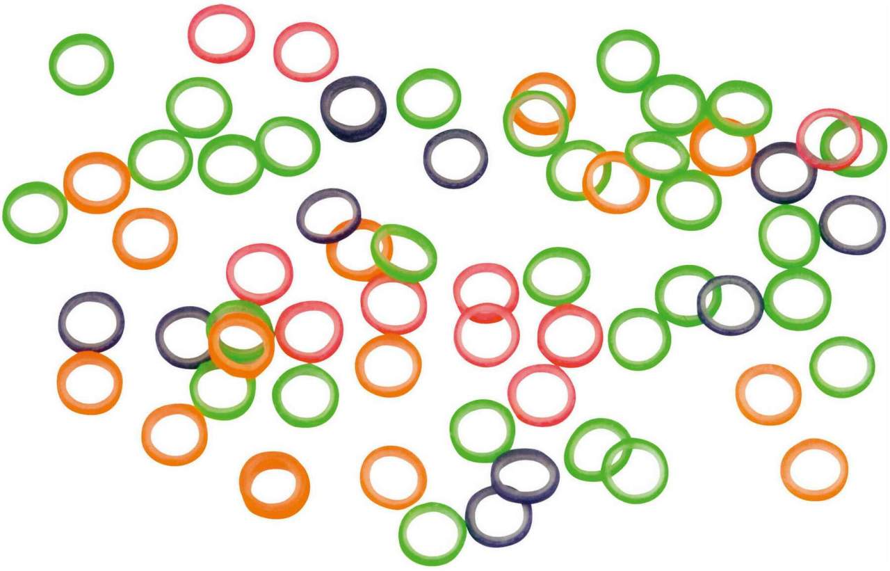Zahnspangengummis 5/16 Med.Bunt Sort.7,95 mm Latex