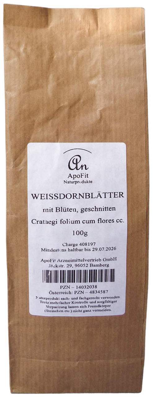 Weissdornblätter M.Blüten Geschnitten 100g
