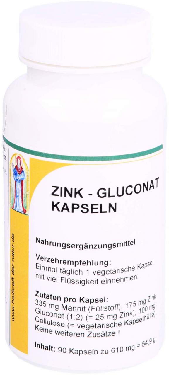 Zink 25 mg Zinkgluconat 90 Kapseln