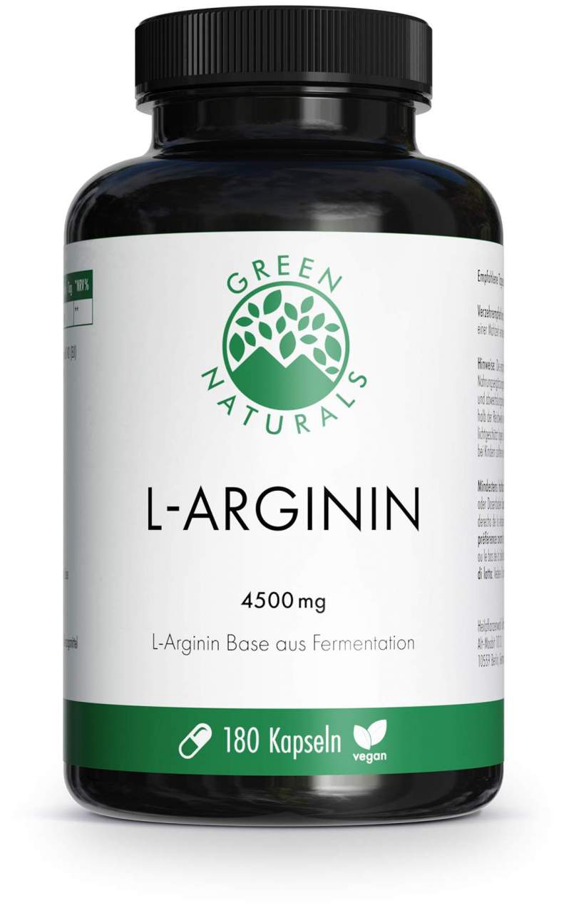 Green Naturals L-Arginin Base 4500 mg vegan 180 Kapseln