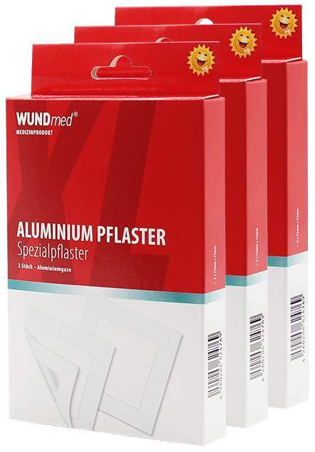 Aluminium Pflaster 9 Stück (3 x 3 Pflaster)