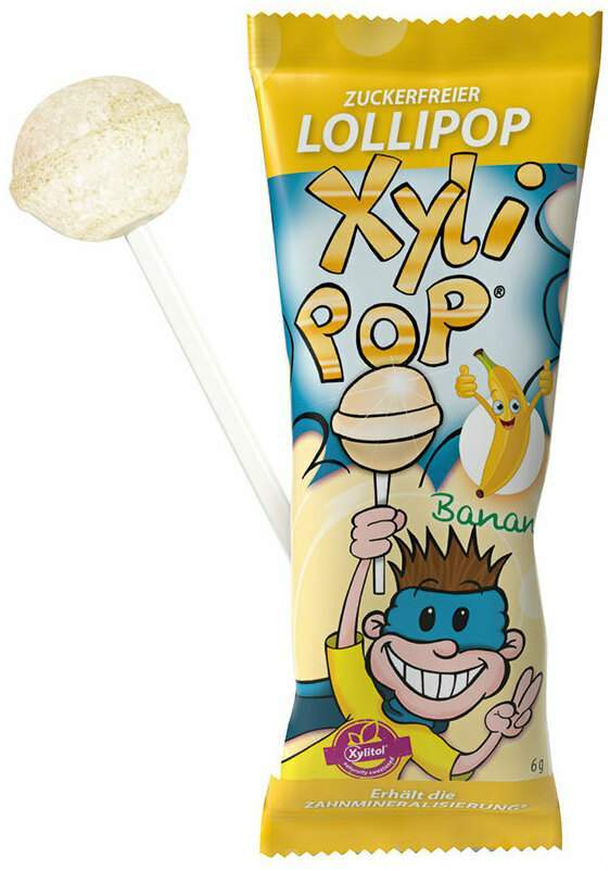 Miradent Xylipop Lolli Zahnpflegelolli Banane 1 X 6 G