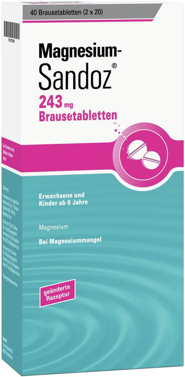 Magnesium Sandoz 243 mg 40 Brausetabletten