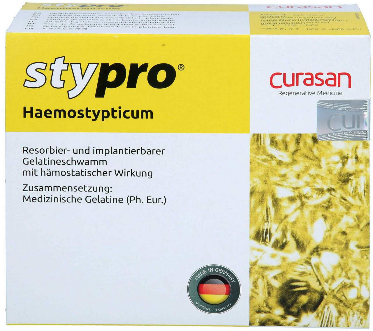 Stypro Gelatineschwamm Cubus 10 X 10 X 10 mm 30 Stück