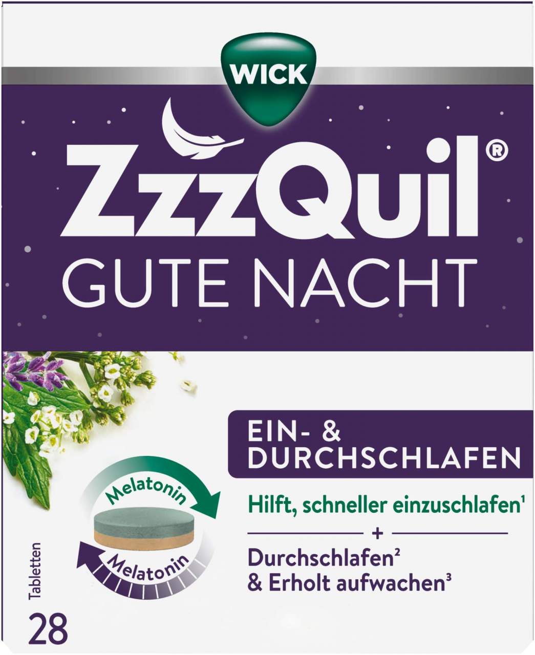 Wick ZzzQuil Gute Nacht Ein- und Durchschlafen 28 Tabletten