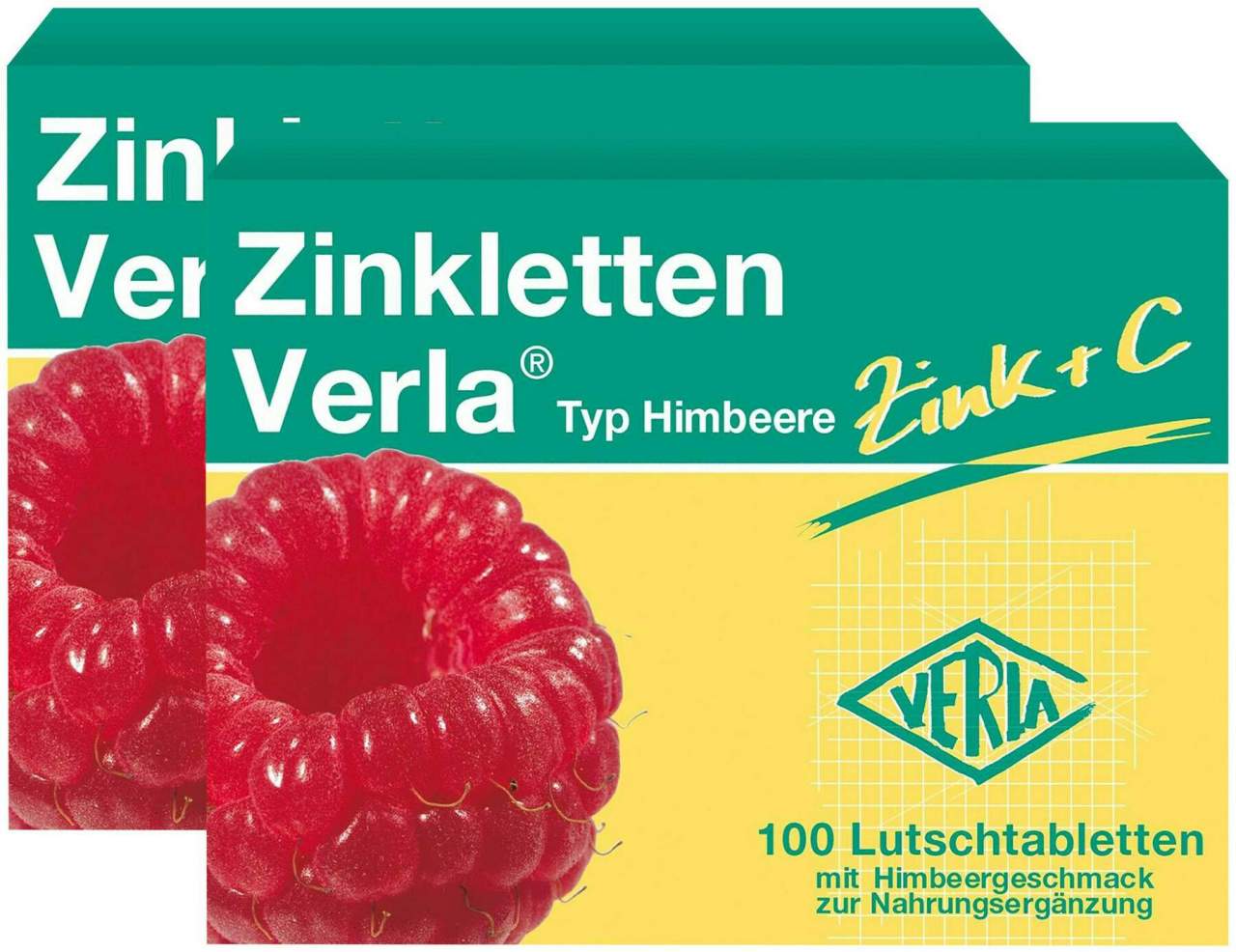 Zinkletten Verla Himbeere Lutschtabletten 2 x 100 Stück