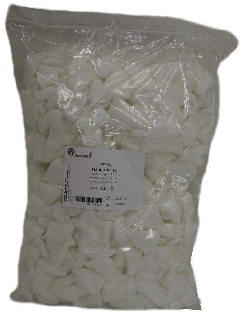 Mulltupfer Fes Tupf Nr.12 Unsteril 2lage 12x12cm 500 Tupfer