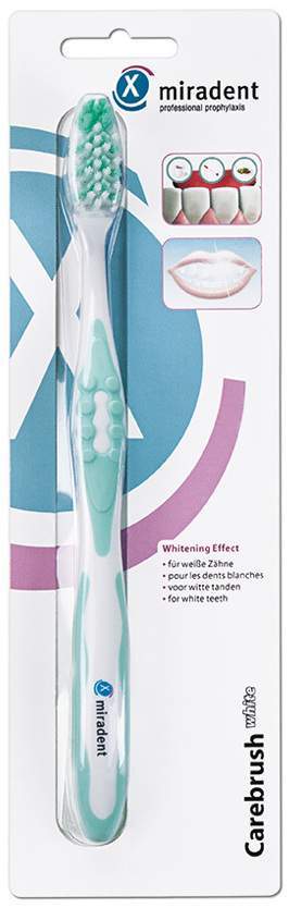 Miradent Carebrush Weiß-Grün 1 Zahnbürste