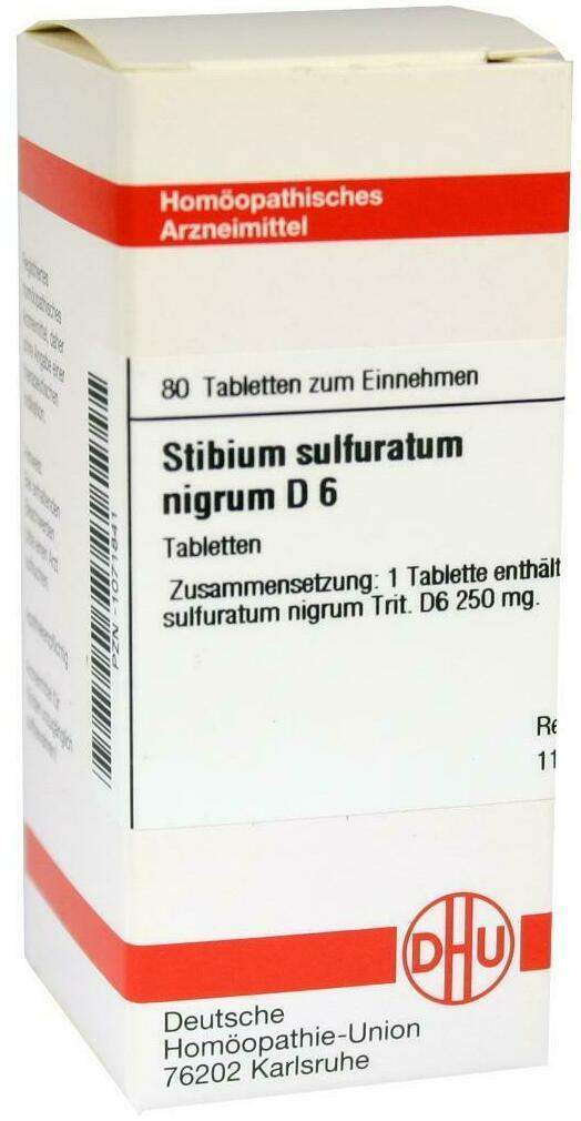 Dhu Stibium Sulfuratum Nigrum D6 80 Tabletten
