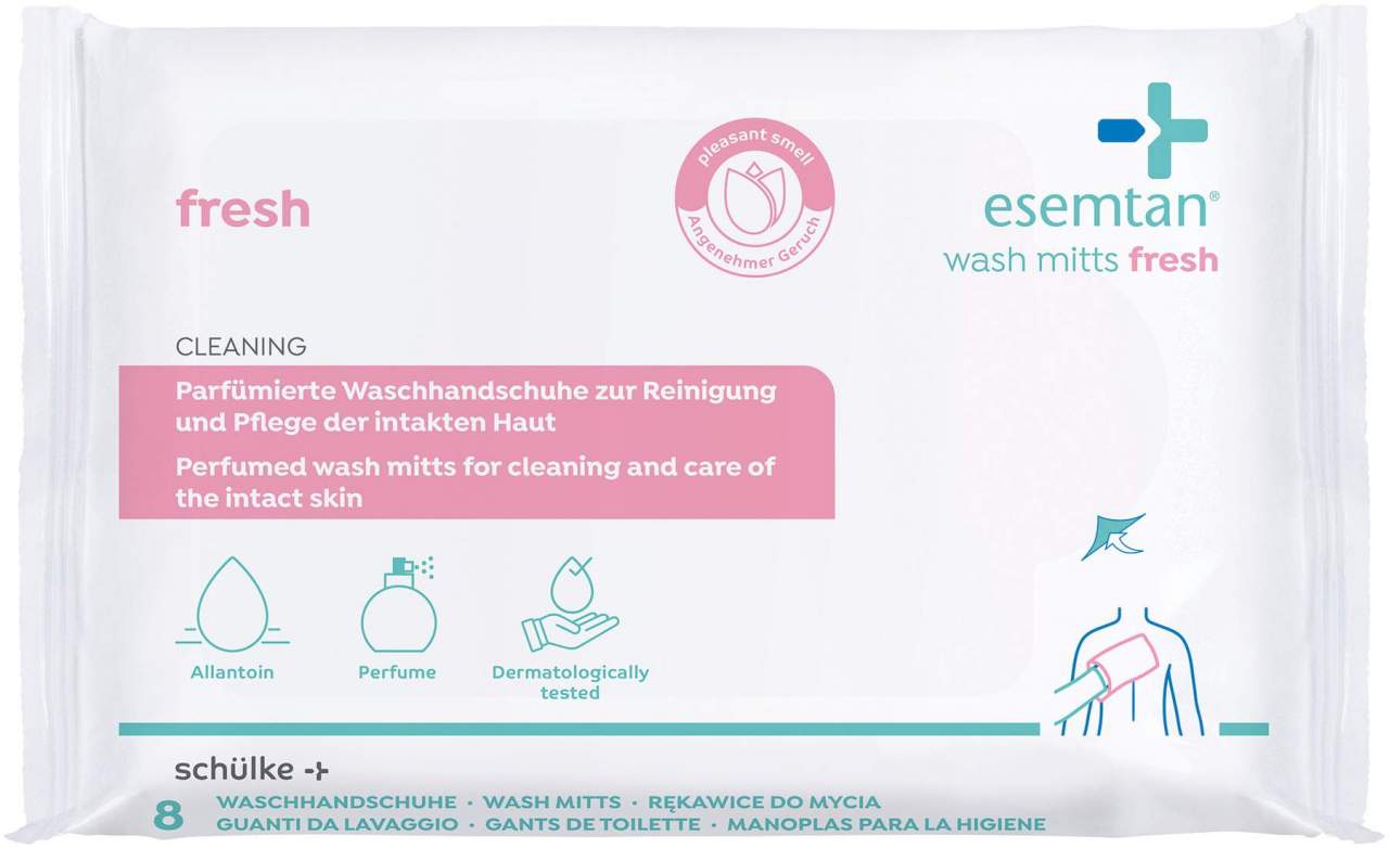 Esamtan wash mitts Waschhandschuhe fresh 8 Stück - Zur Körperreinigung