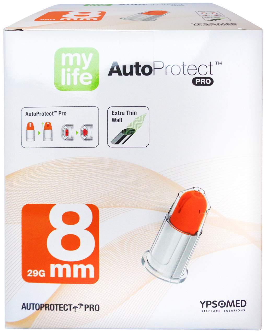 Mylife Autoprotect Pro Sich.-Pen- Nadeln 8 mm 29 G 100 Stück