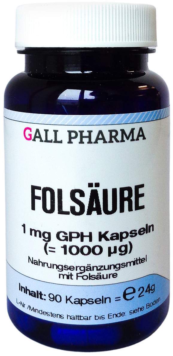 Folsäure 1 mg Gph Kapseln 90 Stück