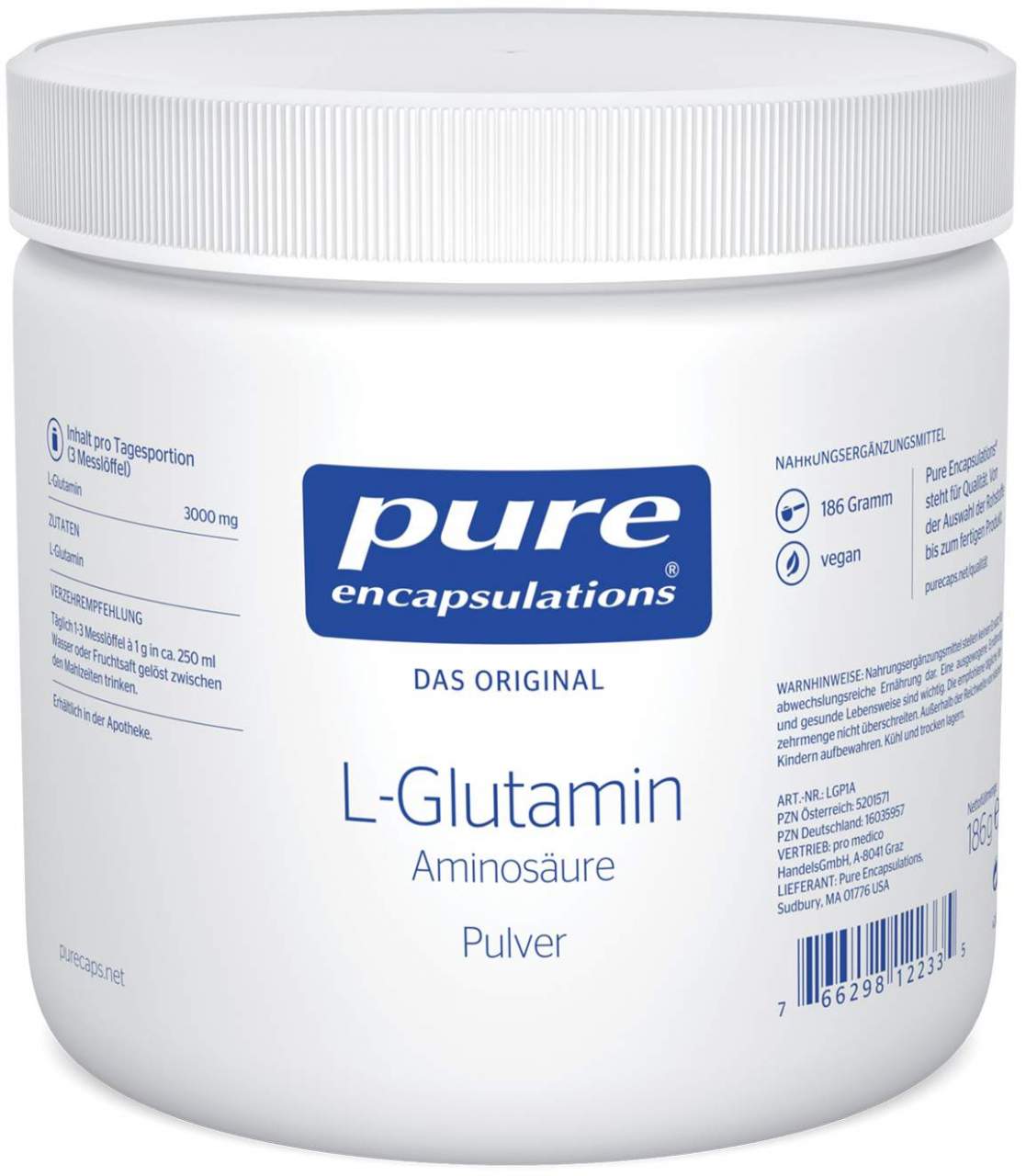 Pure Encapsulations® L-Glutamin Pulver