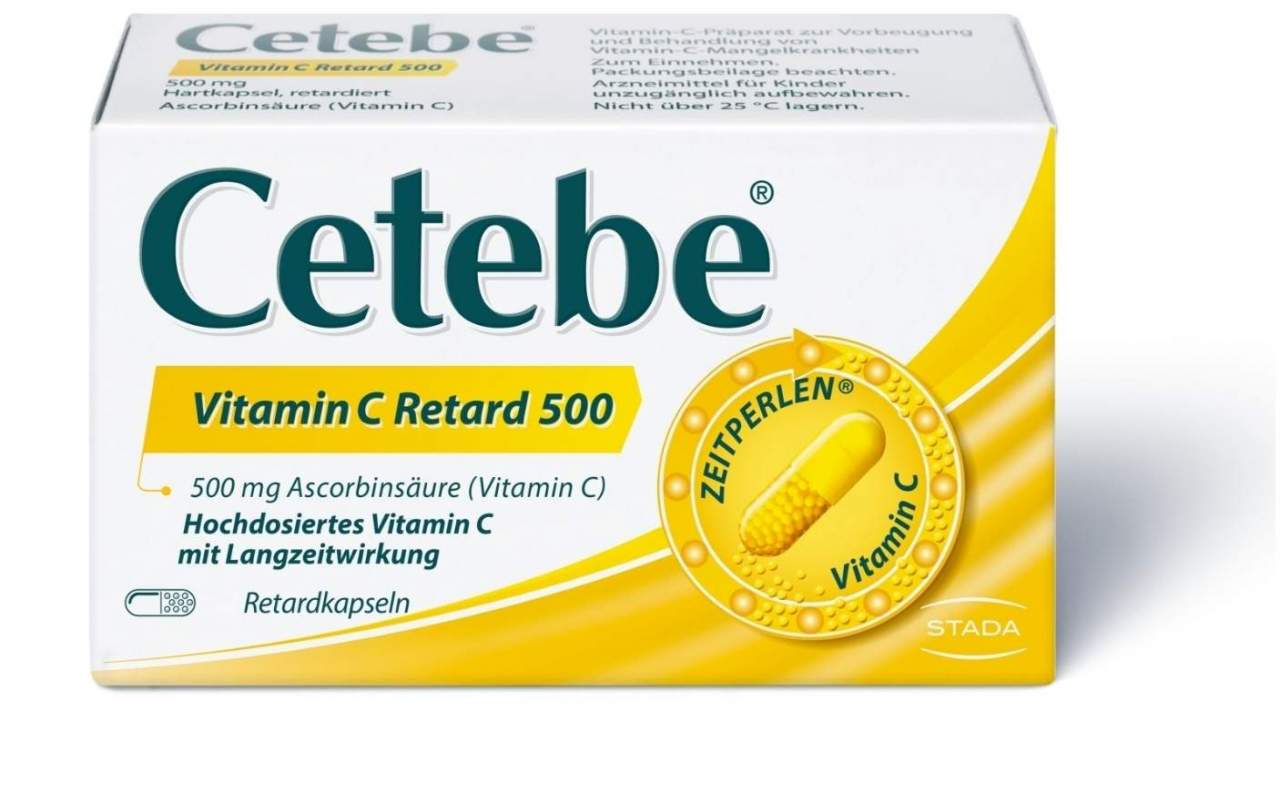 Cetebe Vitamin C Retardkapseln 500 mg 120 Stück