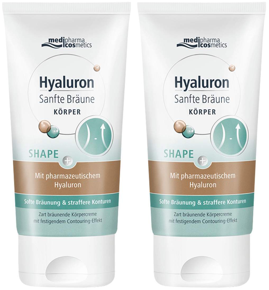 medipharma cosmetics Hyaluron Sanfte Bräune Shape Körperpflege 2 x 150 ml Creme - Für eine sanfte Bräune
