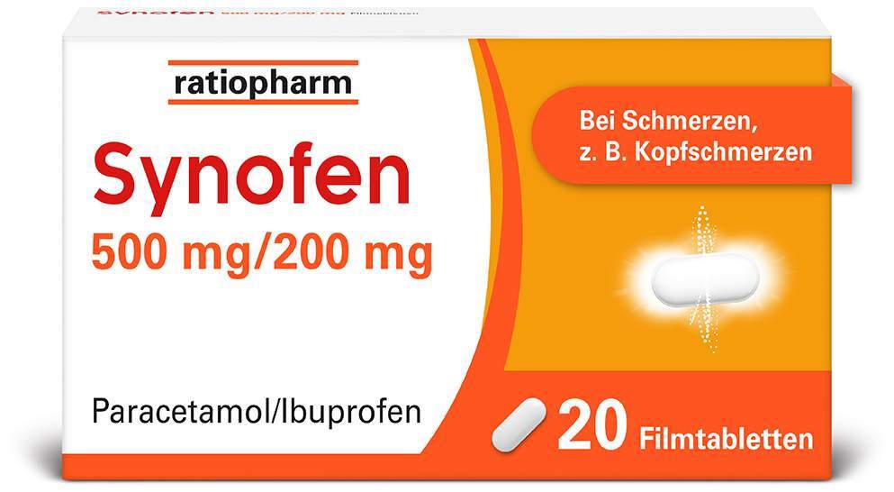 Synofen 500 mg - 200 mg 20 Filmtabletten