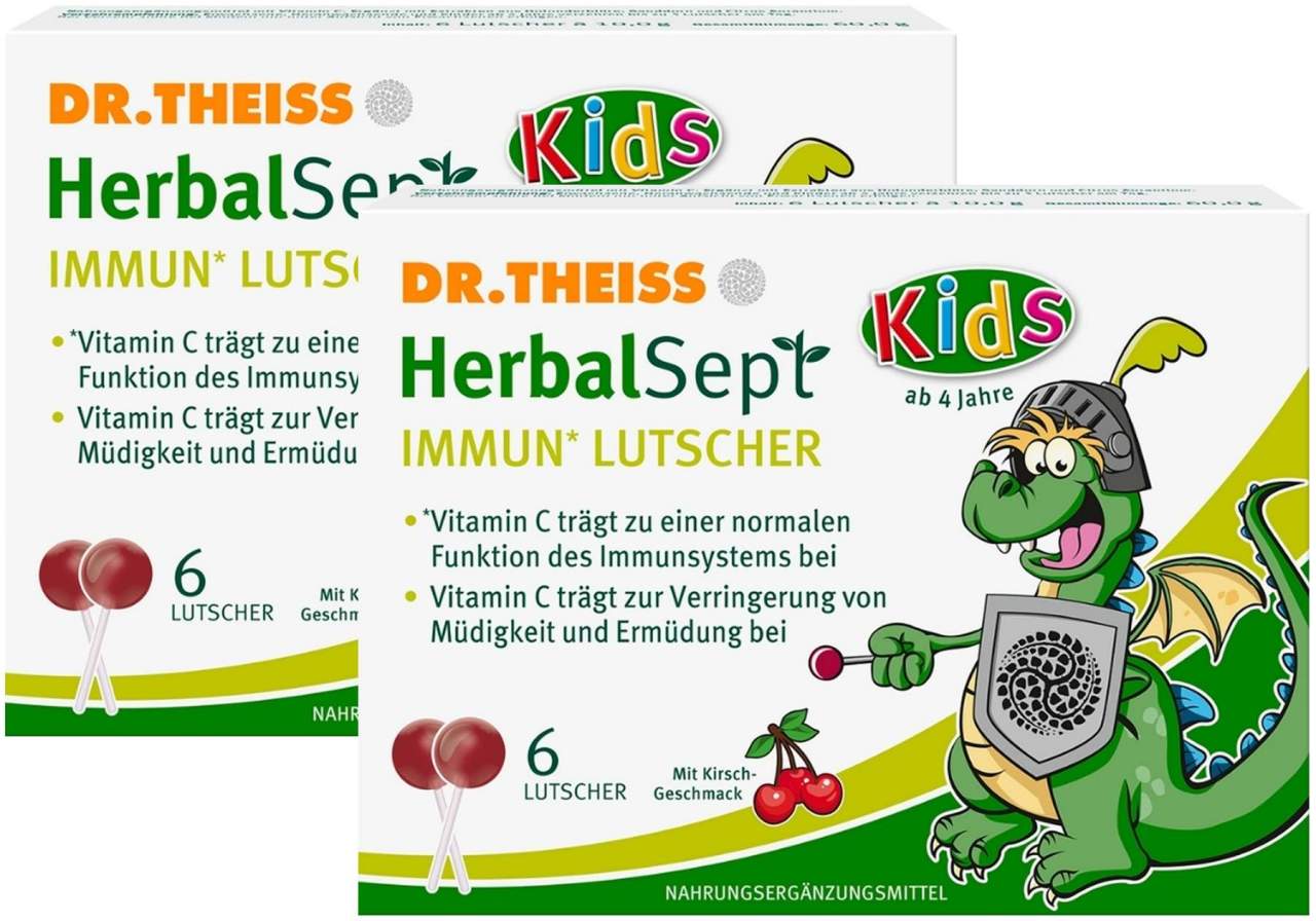 Dr.Theiss HerbalSept Immun Lutscher Kids 2 x 6 Stück