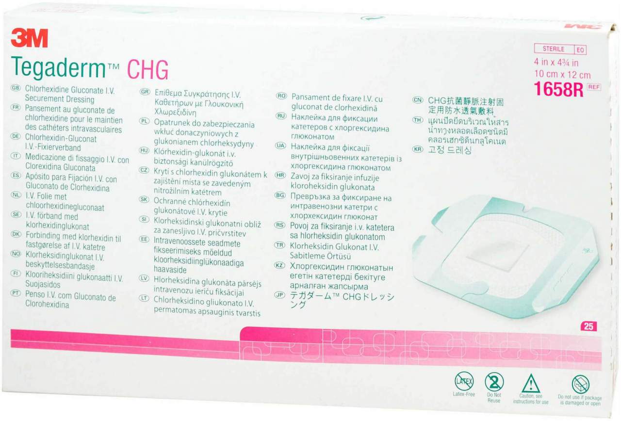 Tegaderm 3m Chg I.V. Fixierverband 10 X 12 cm 1658r