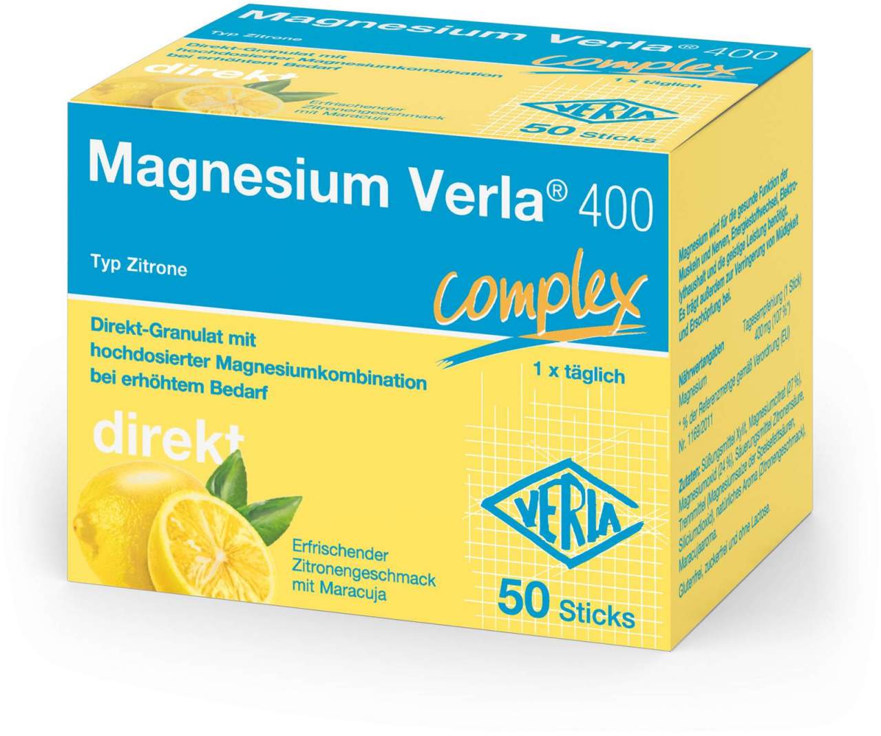 Magnesium Verla 400 Complex Direkt Granulat 50 Stück