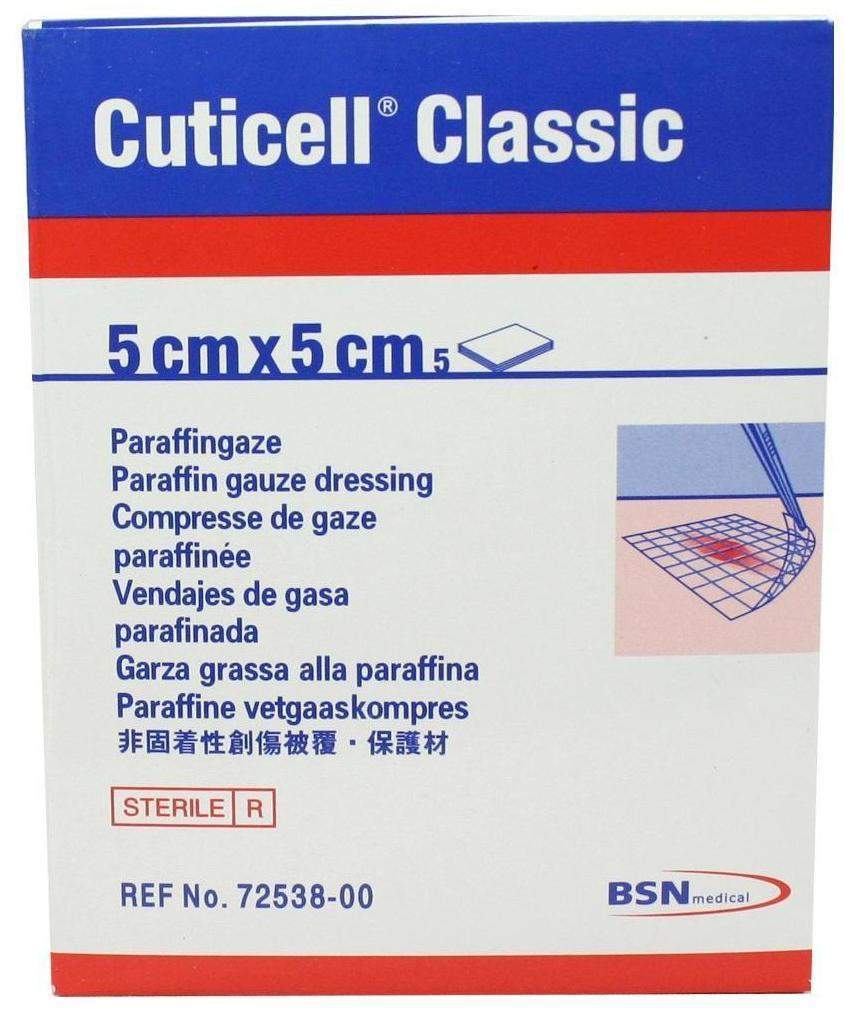 Cuticell Classic Wundgaze 5 X 5 cm 5 Wundgaze